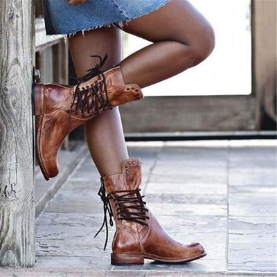 Caithlyn | Vintage Lace-Up Boots