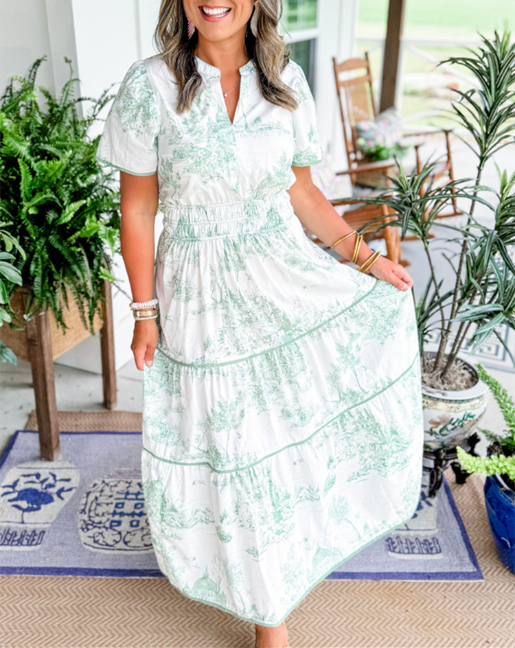 Jenna | Classic Toile Maxi