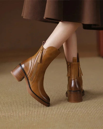 Angel | Leather boot With Comfortable Heel