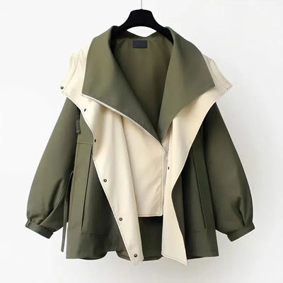 Breanna | Two-Tone Hooded Jacket