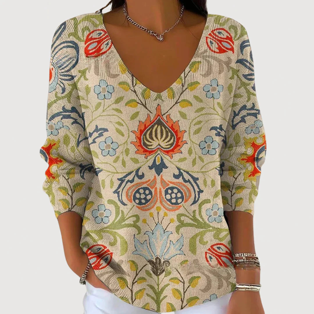 Heather - Soft V-Neck Knit