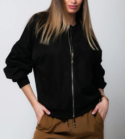 Luciana | Suede Bomber Jacket