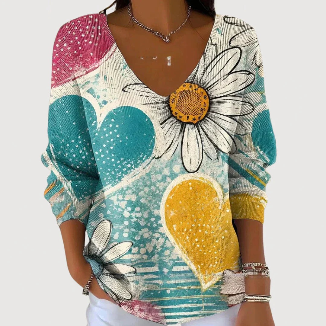 Kathy - Cozy V Neck Sweater