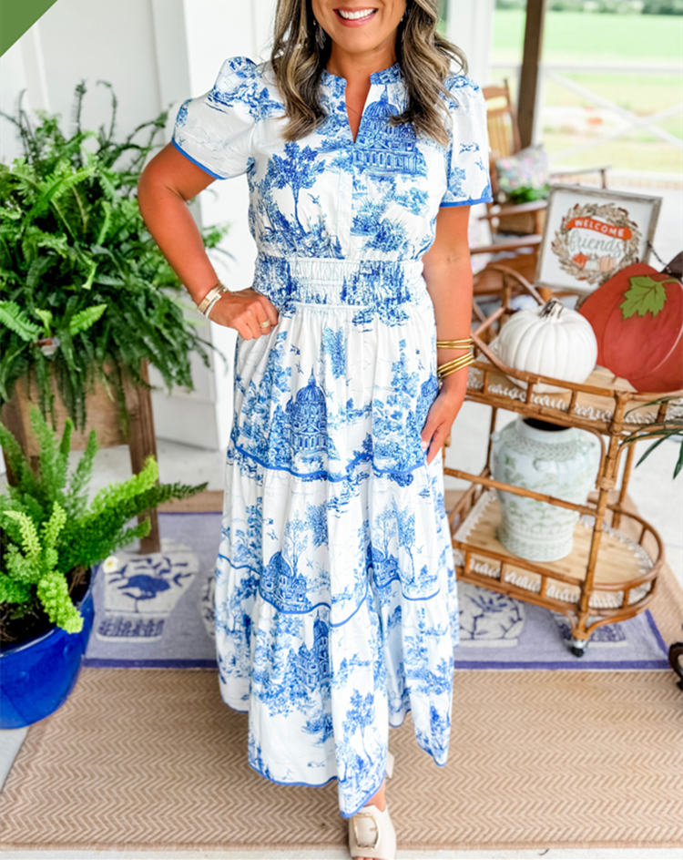 Jenna | Classic Toile Maxi
