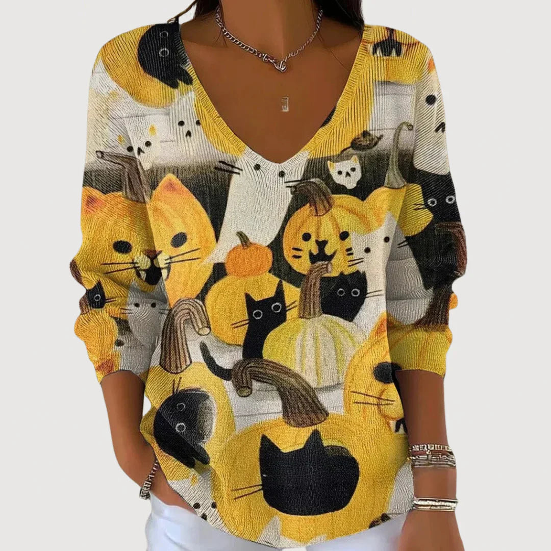 Megan - Cozy V-Neck Sweater