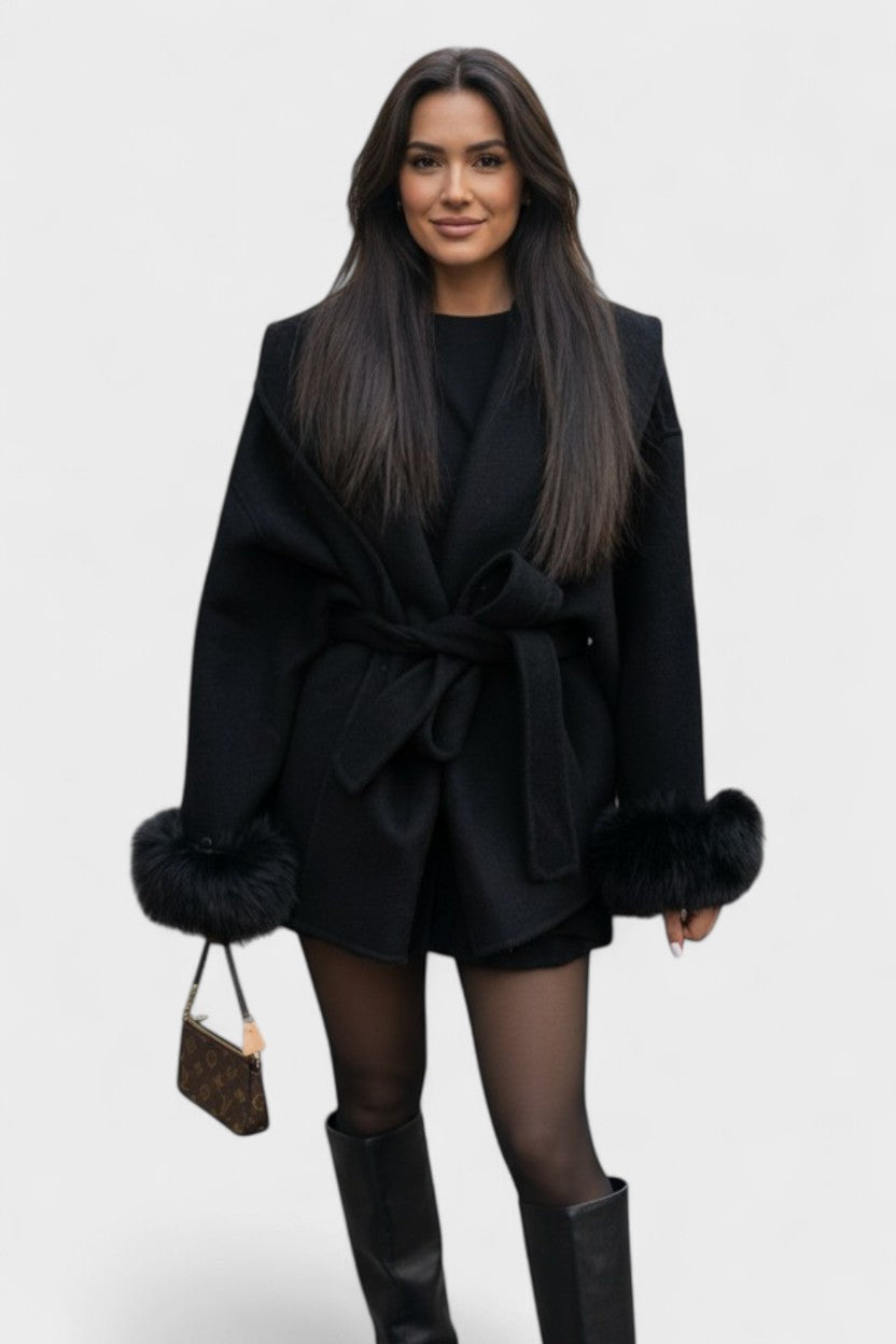 Dagmar™ | Elegant coat with eco-fur