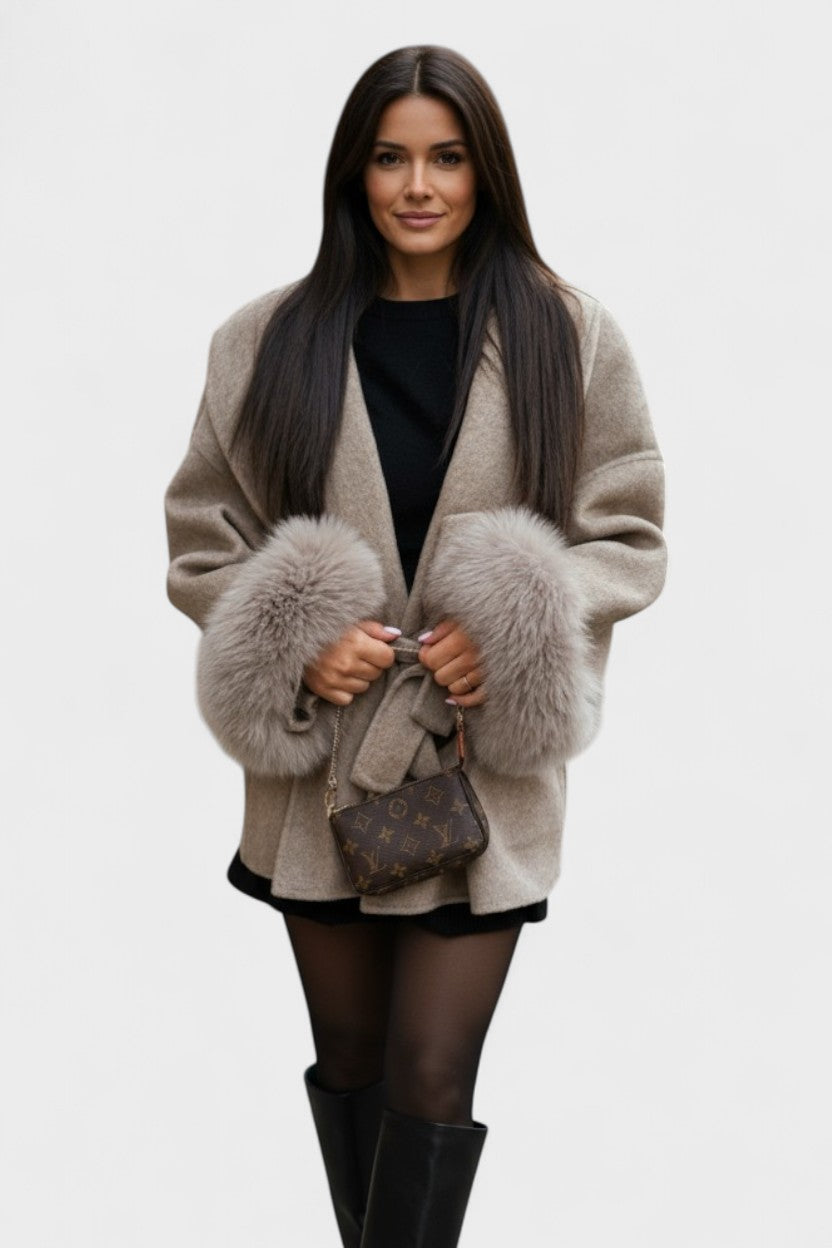 Dagmar™ | Elegant coat with eco-fur
