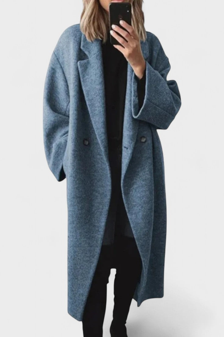 Ditte™ | Long wool coat in timeless design