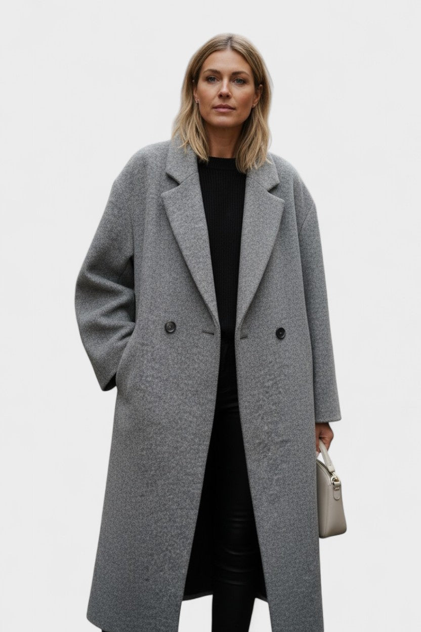 Ditte™ | Long wool coat in timeless design
