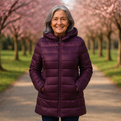 Astrid™ | Elegant Wine Red Long Jacket