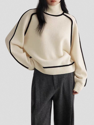 Yvette | Contrast Trim Sweater