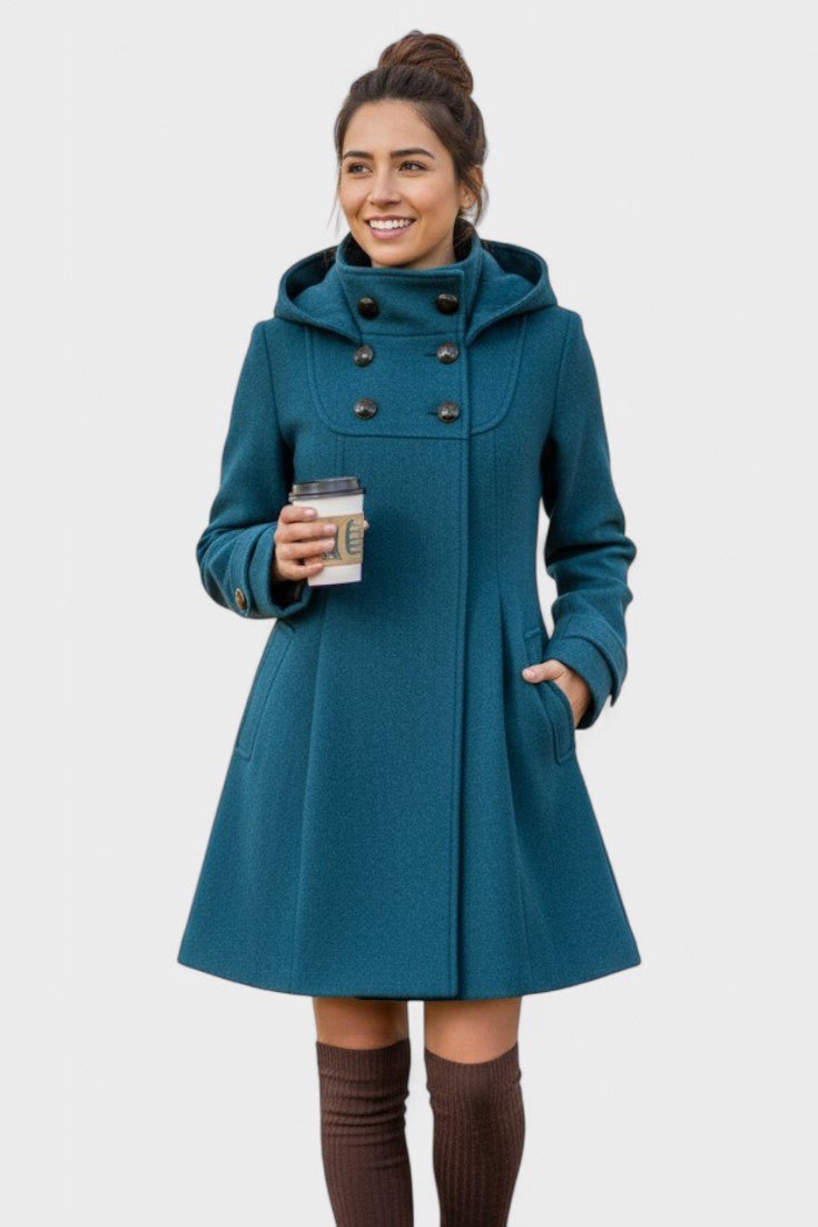 Lenka™ | Elegant coat with hood