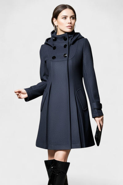 Lenka™ | Elegant coat with hood