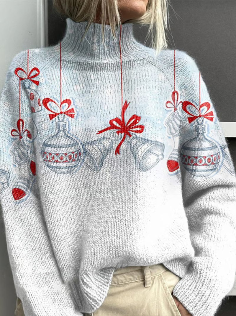 Lotte - Christmas Sweater with Ornaments and Bows