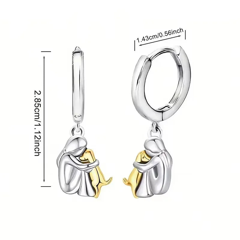 Mirelle & Cole - Dog Icon Earrings (Round Closure)