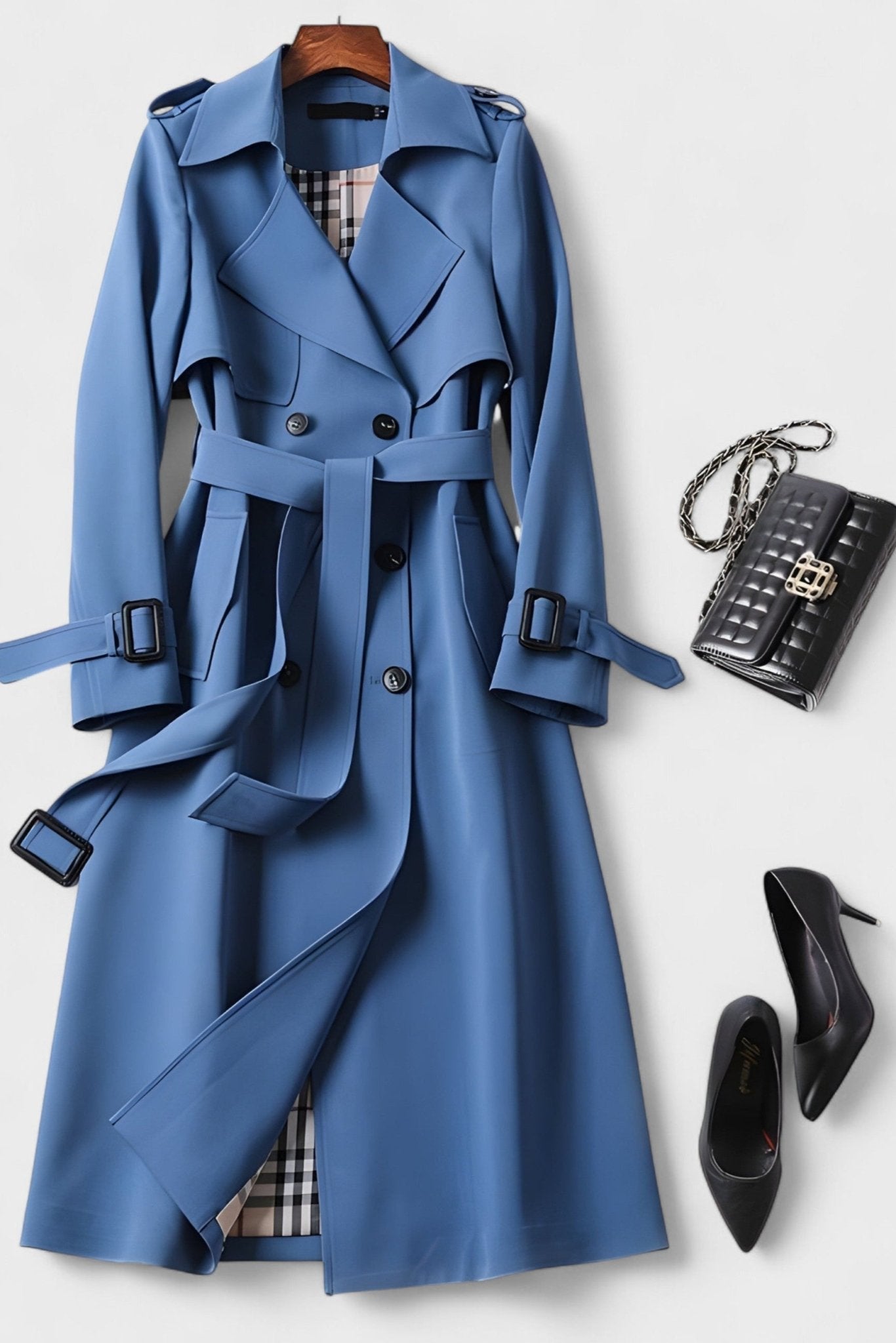 Saara™ | Elegant coat with waist belt