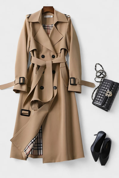 Saara™ | Elegant coat with waist belt