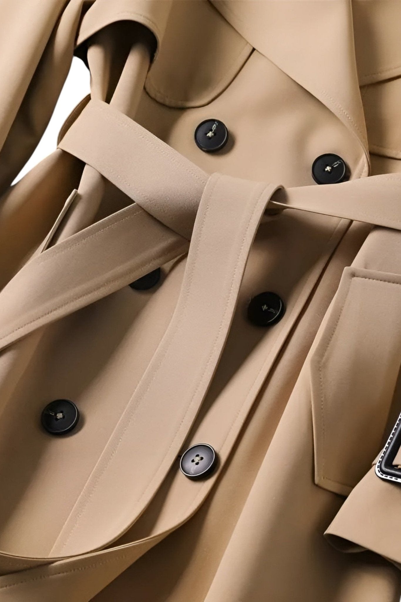 Saara™ | Elegant coat with waist belt