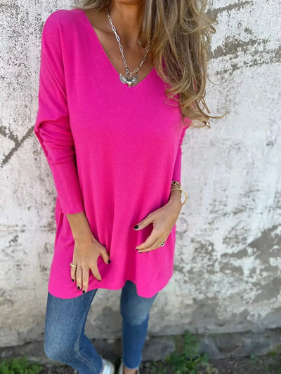 Leona | Relaxed V-Neck Knit Tunic