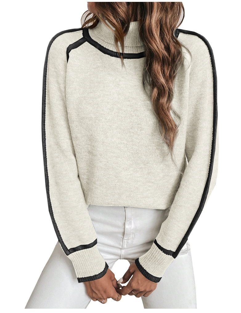 Elle - Cozy turtleneck sweater for women