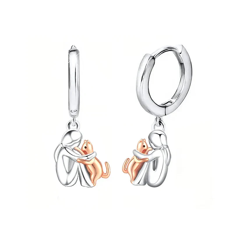 Mirelle & Cole - Cat Icon Earrings (Round Closure)