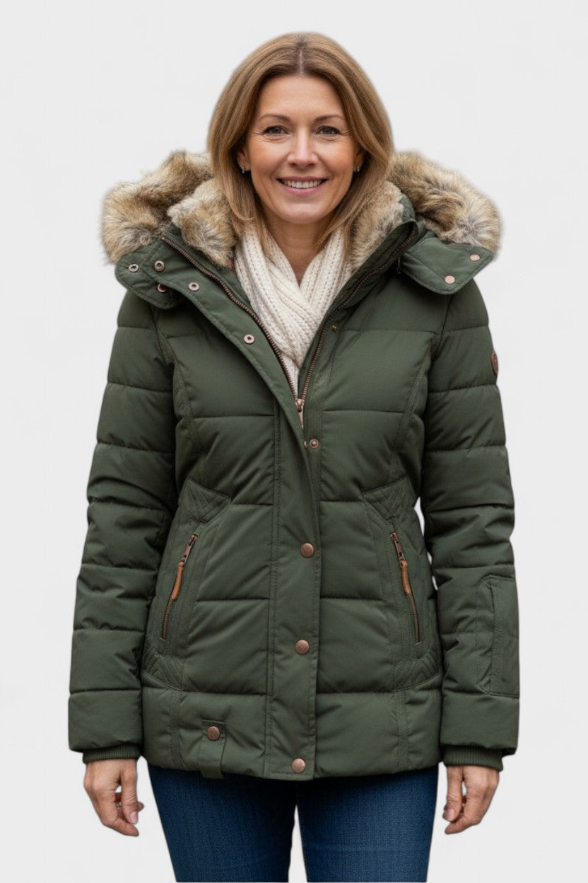 Thilde™ | Coat with Soft Faux Fur Lining