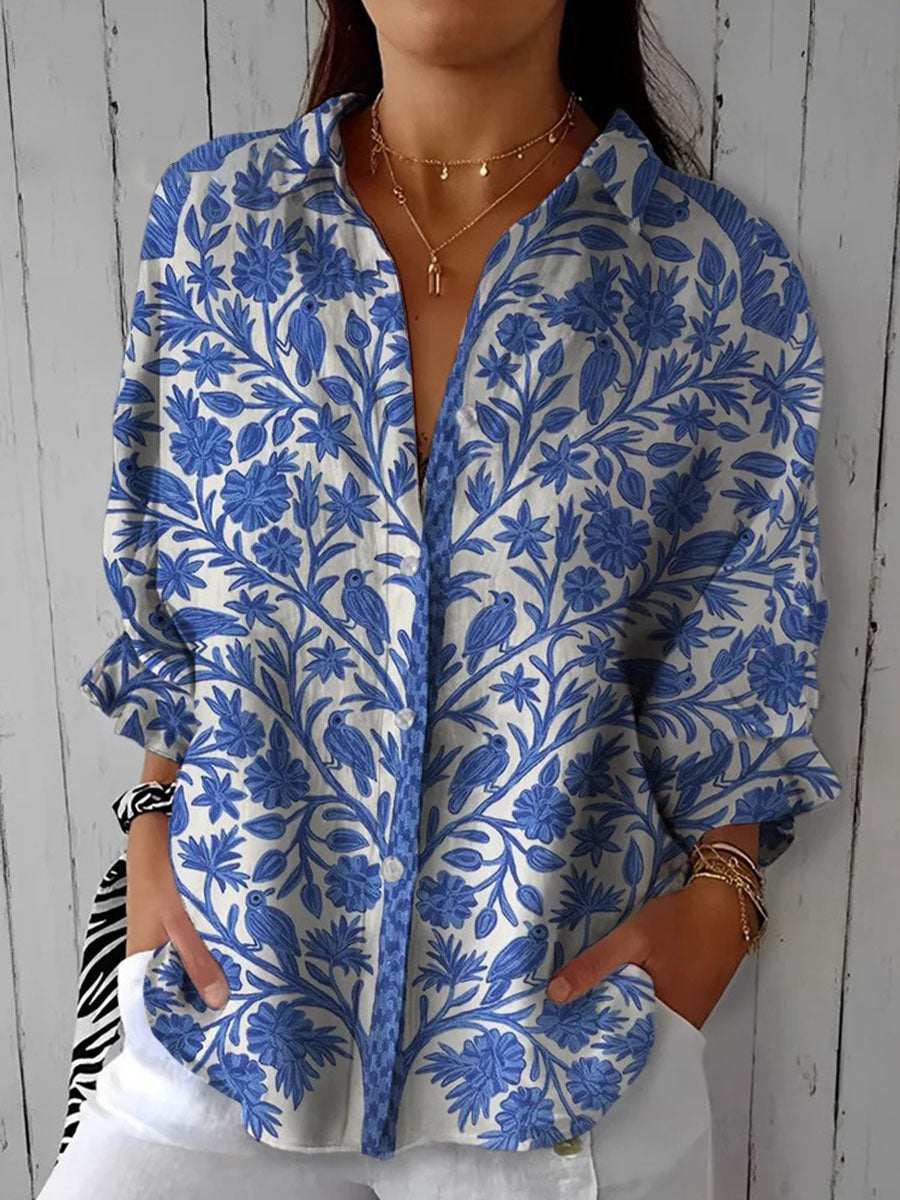 Valerie | Bluebird Bloom Shirt