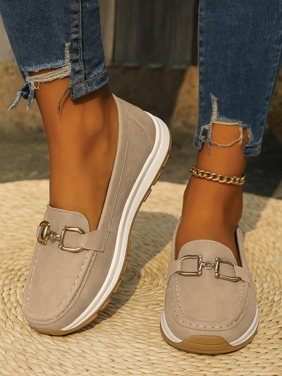 Ellie - Flat Buckle Loafers