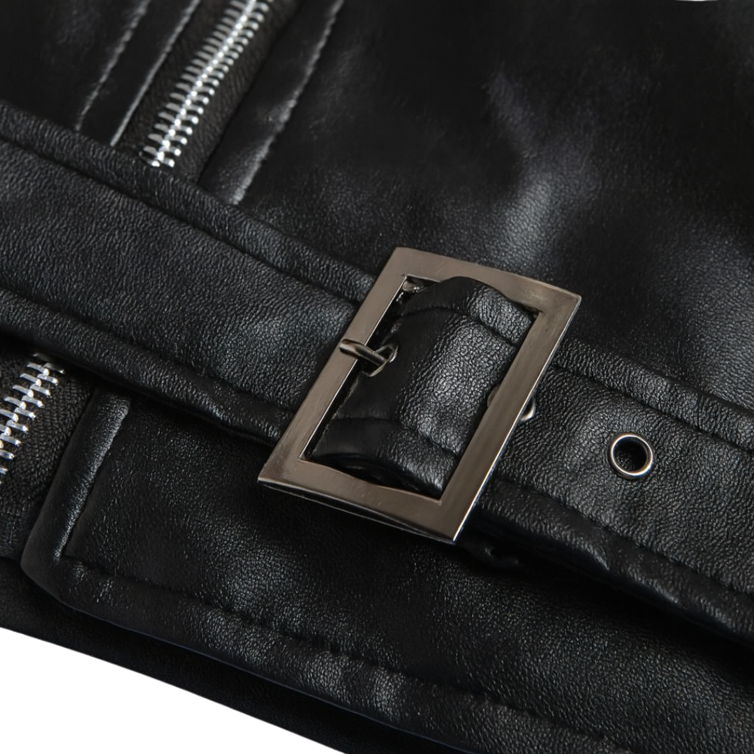 Ray | Classic Leather Biker Jacket