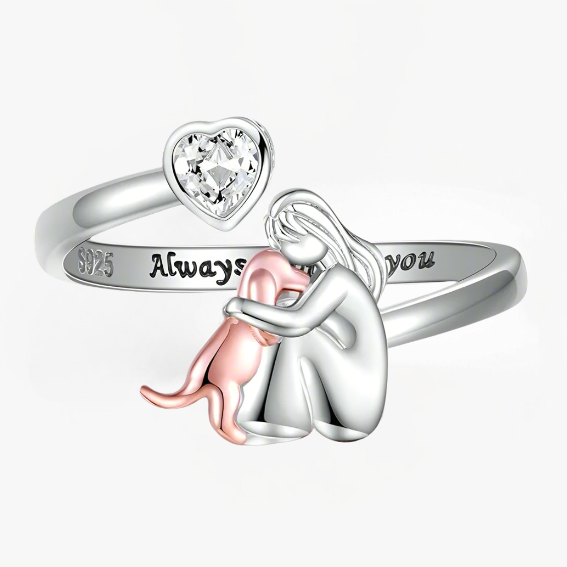 Mirelle & Cole - Ring with Dog Icon (Pink)