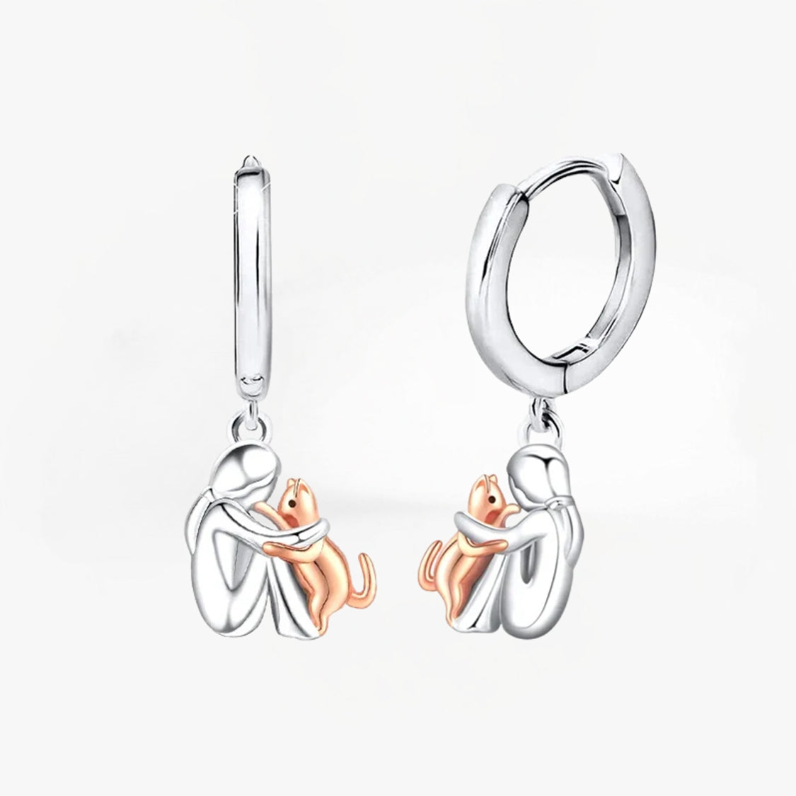 Mirelle & Cole - Cat Icon Earrings (Round Closure)